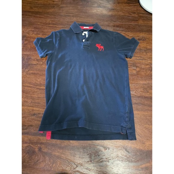 Abercrombie & Fitch Other - Abercrombie & Fitch Muscle Polo Shirt M Navy Red Moose Y2K 2000s Preppy